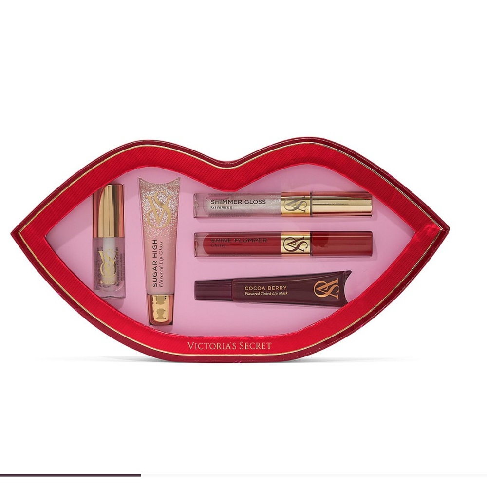 Victoria's Secret Lip Gloss Collection - Red, Gold, and Berry